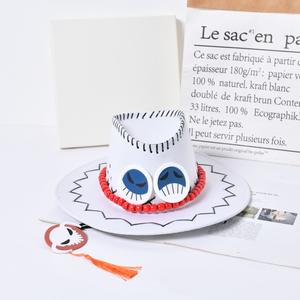 Portgas D <span class=keywords><strong>Ace</strong></span> Cowboy Chapeau Costume Chapeaux Blanc Weard Pirates Regiment <span class=keywords><strong>Ace</strong></span> <span class=keywords><strong>Cosplay</strong></span> Mode - Product Image 6