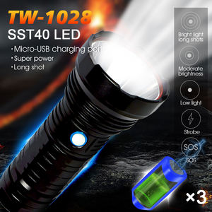 ในร่มไฟฉุกเฉินกลางแจ้งTw-1028 F50 18650แบตเตอรี่LED USBชาร์จไฟฉาย - Product Image 1