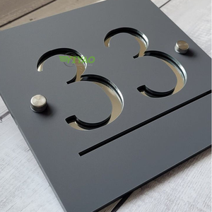 YIYAO Adhesivo Acrílico Uk Metal Número de placa Signo - Product Image 2