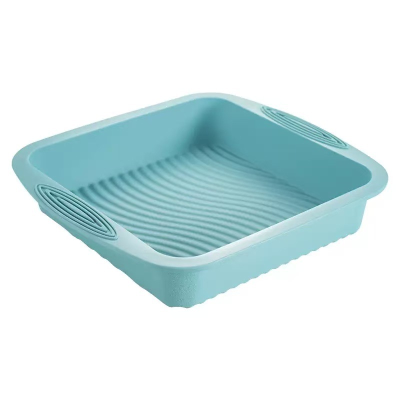 Bleu nordique&nbsp;: assiette carrée