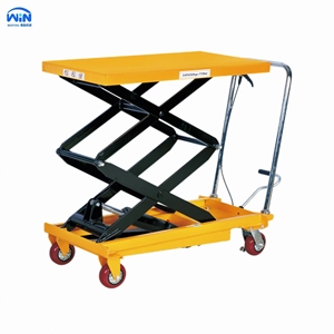 手動油圧シザーリフトテーブル-モバイルエレベーターコンパクトリフターシンプル小型プッシュプラットフォームカート - Product Image 2