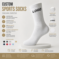 Chaussettes de sport personnalisées avec logo de designer, chaussettes de compression en coton premium unisexes, chaussettes athlétiques jacquard, chaussettes personnalisées pour hommes et femmes