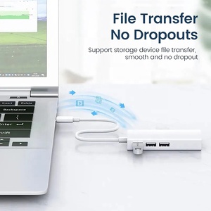 Xput Type-C Loại C <span class=keywords><strong>USB</strong></span> C đến 3 cổng <span class=keywords><strong>USB</strong></span> 2.0 USB2.0 <span class=keywords><strong>HUB</strong></span> và 1 cổng 10/100Mbps RJ45 LAN Mạng Adapter - Product Image 4