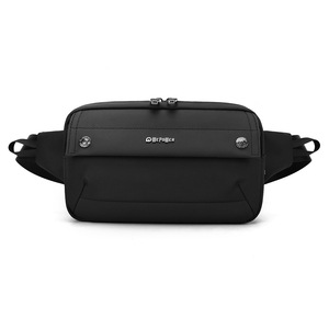 New Small Square Nylon Waterproof Wear-Resistant Men's Waist <b>Chest</b> Travel Commuting <b>Storage</b> Bag Stitching Zipper Closure - Product Image 3
