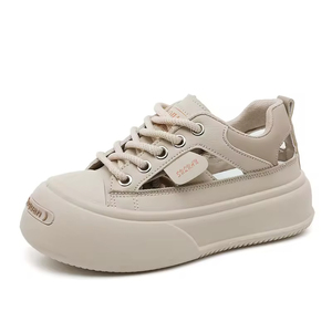 LYKU 2026 Sporty Lace-up Anti-Slip Spring Autumn Summer Hollow Breathable Thick Sole Heightening Casual Women's <b>Shoes</b> China - Product Image 4