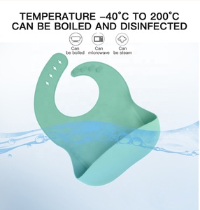 Bavoir bébé en silicone avec poche de récupération profonde, imperméable, facile à nettoyer, doux, pour tout-petits et enfants, tablier repas, logo personnalisé, vente en gros - Product Image 5
