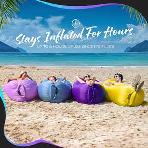 Wholesale Inflatable Lounger Air Sofa <b>Chair</b> <b>Reclining</b> Living Room & Outdoor Beach <b>Camping</b> Water Floating Bed - Product Image 4