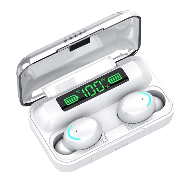 F9 TWS In-Ear Wireless Earphones Charging Case Waterproof TWS Earbuds With Digital LED Battery Display Stereo Sound for Gaming