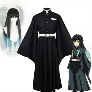 Disfraz de <span class=keywords><strong>Cosplay</strong></span> de Aime Tokitou Muichirou, Disfraz de Demon Slayer, <span class=keywords><strong>Kimetsu</strong></span> <span class=keywords><strong>No</strong></span> <span class=keywords><strong>Yaiba</strong></span>, Uniforme de Kisatsutai, Peluca, Disfraz, Derivados del Anime - Product Image 2
