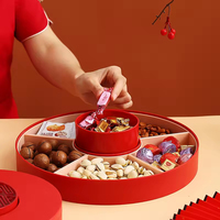 Boîte de rangement pour fruits secs en plastique ICEN A10, compatible micro-ondes, avec design labyrinthe, plateau à bonbons monocouche et séparateurs