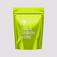 Logo imprimé Mylar sac étanche à l'humidité emballage en plastique fermeture à glissière pour nourriture Biscuit Snack nourriture pour animaux de compagnie support pochette conception