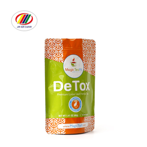 Thiết kế mới chất lượng tốt standup túi trà tái sử dụng EcoFriendly dây kéo khóa cửa sổ trong suốt xé notch phân hủy sinh học - Product Image 1