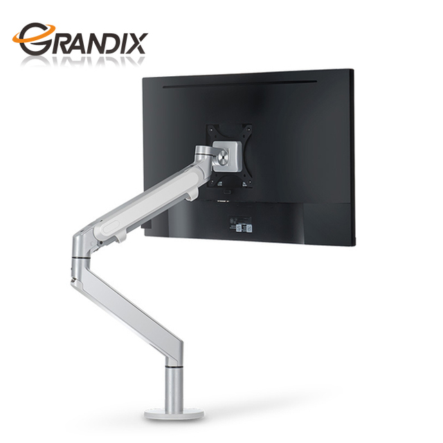 Aluminum Alloy Adjustable Gas Spring Flexible Single Monitor Arm Swivel Rotating Monitor Stand
