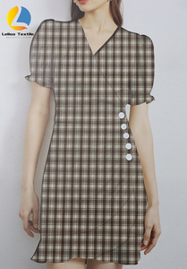Gran oferta personalizable 100 algodón Gingham tela transpirable hilo teñido tela para vestidos camisas tendencia moda textil - Product Image 4