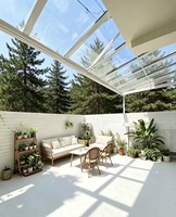 Fabrikpreis Aluminium-Polycarbonat-Rahmen PC-Dachfenster-Abdeckung Sonnenschutz Manuelle Regenüberdachung für Garten und Balkon