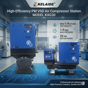 เครื่องอัดอากาศแบบสกรู KELAIDE KXG30 22กิโลวัตต์ 1.5เมกะปาสคาล 1.9ลูกบาศก์เมตร/นาที แบบติดตั้งถาวรสำหรับอุตสาหกรรม - Product Image 1