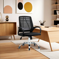 Chaises à bras pivotant mobilier de bureau chaise en maille économique chaise de jeu silla cadre en plastique et accoudoir en Nylon