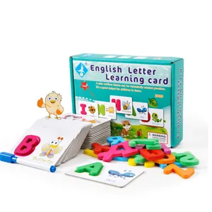 Gioco di ortografia all'ingrosso giocattolo educativo blocchi di numeri in legno blocco di alfabeto per bambini