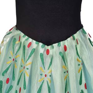 Ensemble de robe de princesse verte pour filles avec couronne, baguette magique et bijoux, costume de fête d'anniversaire pour enfants, Halloween, carnaval, cosplay - Product Image 5