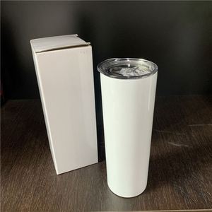 Gobelets isothermes fins de 20 oz pour eau, bière, café, avec ouverture supérieure et inférieure, pour impression par transfert thermique, vente en gros, stock USA - Product Image 1