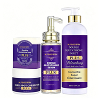 Kit de Soins Éclaircissants 5 Jours du Fabricant : Sérum Double Glutathion Vitamine C, Crème Visage Anti-Taches, Savon Blanchissant – Fourniture OEM/ODM