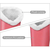 Porte-lunettes doublé en peluche rose en cuir Pu support étui à lunettes de protection pour bureaux ou tables de chevet