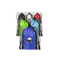 Sac à dos à cordon personnalisé en polyester 210D, imperméable, réutilisable, pliable, écologique, vente en gros à prix abordable