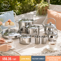 Coffret Cadeau de 12 Pièces d'Ustensiles de Cuisine en Acier Inoxydable avec Bouilloire, Idéal pour l'Aménagement de la Maison, Vente au Détail et en Gros