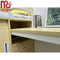Lits en bois naturel Dortoir en métal Lit double Lit mezzanine avec bureau d'ordinateur