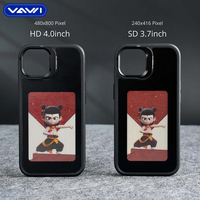 Étui de téléphone intelligent VAWI B234 HD avec écran E-Ink 4 couleurs, NFC et support d'objectif pour iPhone 13 14 15 16 17 Pro Max – Coque DIY