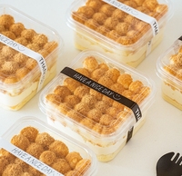Vente en gros de gâteaux en bois de fruits personnalisés, récipient pour dessert occidental, pâtisserie, tiramisu, boîte à gâteaux en acrylique avec couvercles
