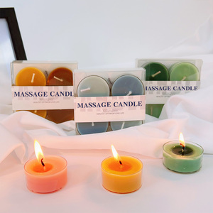 Spa <span class=keywords><strong>Mini</strong></span> cera de soja aromaterapia boda Favor masaje aceite esencial vela con en OEM para hidratar el cuerpo - Product Image 3