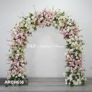 Arche florale artificielle en soie DKB de haute qualité, faite à la main, durable, écologique, certifiée FSC, avec un toucher réaliste, décoration de mariage personnalisée - Product Image 3