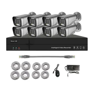 풀 hd 실시간 비디오 5mp 8mp 2k 4k 5MP 야외 감시 키트 홈 보안 시스템