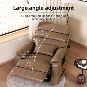 <span class=keywords><strong>Fauteuil</strong></span> inclinable électrique moderne en <span class=keywords><strong>cuir</strong></span> Power Lift pour personnes âgées, avec chauffage lombaire et massage vibrant 4 points, canapé ZG Lift - Product Image 4