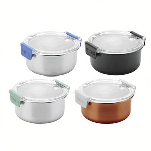 Smash Stainless Steel Food Storage <b>Containers</b> 4 Pack With Lids For Meal Prep And <b>Snacks</b> - Product Image 2