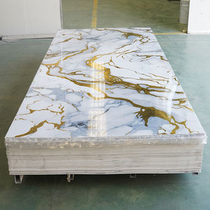 Tấm ốp tường PVC giả đá cẩm thạch cao cấp, bề mặt bóng, thân thiện với môi trường, chống thấm, có dịch vụ cắt theo yêu cầu cho trang trí nội thất. - Product Image 4