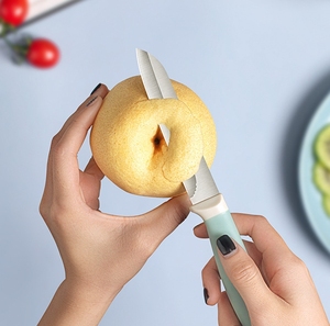 ชุดมีดทำครัวสแตนเลสพร้อมที่จับพลาสติกชุด JYTD0222สีทองออกแบบได้ตามต้องการ - Product Image 3