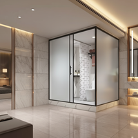 Cabine de douche intérieure de luxe sans cadre en verre trempé, porte de douche de salle de bain, directement de l'usine