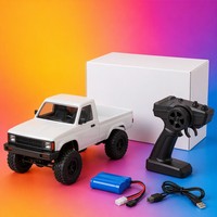Voiture RC rapide, pick-up RWD, télécommande 2,4 GHz, LED blanche, direction proportionnelle, ABS + métal, jouet de drift 1:10, chargeur 60A