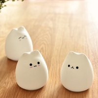 Mini lampe en silicone pour enfants mignon forme animale décor tactile de sommeil avec éclairage blanc chaud doux nuit clap bébé lampe