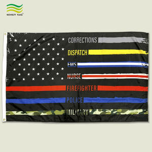 100% Polyester Patriotique 3x5ft Thin Blue Line Flag First <span class=keywords><strong>Responder</strong></span> Series - Product Image 3