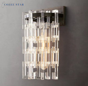 Aplique de pared Marignan redondo moderno, accesorio de iluminación interior con base LED E26, cuerpo de latón y pantalla de cristal para sala de estar - Product Image 4