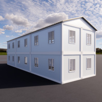 Maison conteneur à deux étages, bâtiment modulaire préfabriqué en acier galvanisé pour bureau, dortoir, école et hébergement de chantier