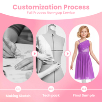 Costume de danse pour enfants, conforme aux normes CPC CE ISO, avec strass et maille transparente, pour spectacle sur scène, inspiré des dessins animés.