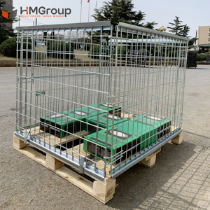 גודל מותאם אישית מתקפל כבד הגנה קורוזיה תעשייתי stackable מתכת מיכל מתכת עמיד - Product Image 3