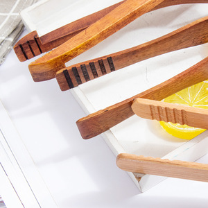 Bamboo Food Clips With <b>Silicone</b> Handles For Kitchen <b>Baking</b> And Buffet Use - Product Image 3