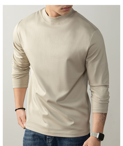 Fabricante <span class=keywords><strong>de</strong></span> Camisetas, Logotipo Personalizado al por Mayor, Camisetas <span class=keywords><strong>de</strong></span> Cuello Redondo para Hombre, Camisetas <span class=keywords><strong>de</strong></span> Manga Larga <span class=keywords><strong>de</strong></span> Lujo para Hombre, Camisetas Básicas - Product Image 1