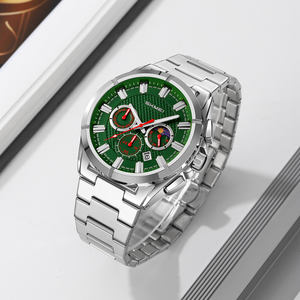Skmei 9355 Luxury <b>Men's</b> <b>Watch</b> Stainless Steel Band 3ATM <b>Waterproof</b> Quartz Movement Glass Fashion Business Antique Coin Pointer - Product Image 2