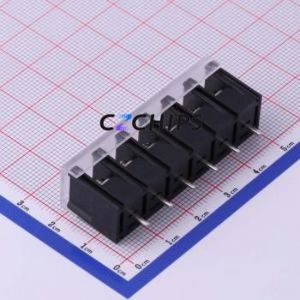 KF28C-7.62-6P Barrier Terminal Block Through hole Component (THT),P=7.62mm Connector With Cover Plate 7.62mm 1x6P Straight Pin - Product Image 2